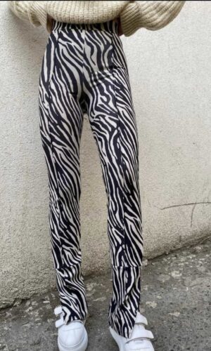 Pantalon animal print zebra